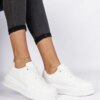 marka niezdefiniowana White women's sneakers with a thick sole Rossio