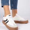 marka niezdefiniowana White women's sneakers with black accents Melly