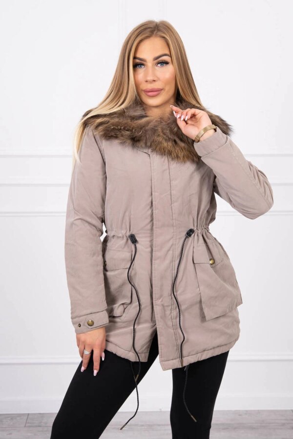 marka niezdefiniowana Winter Jacket TIFFI 14 beige