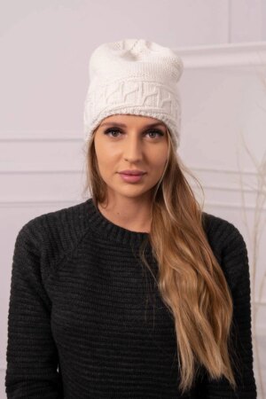 marka niezdefiniowana Women's cap Aniela K338 ecru