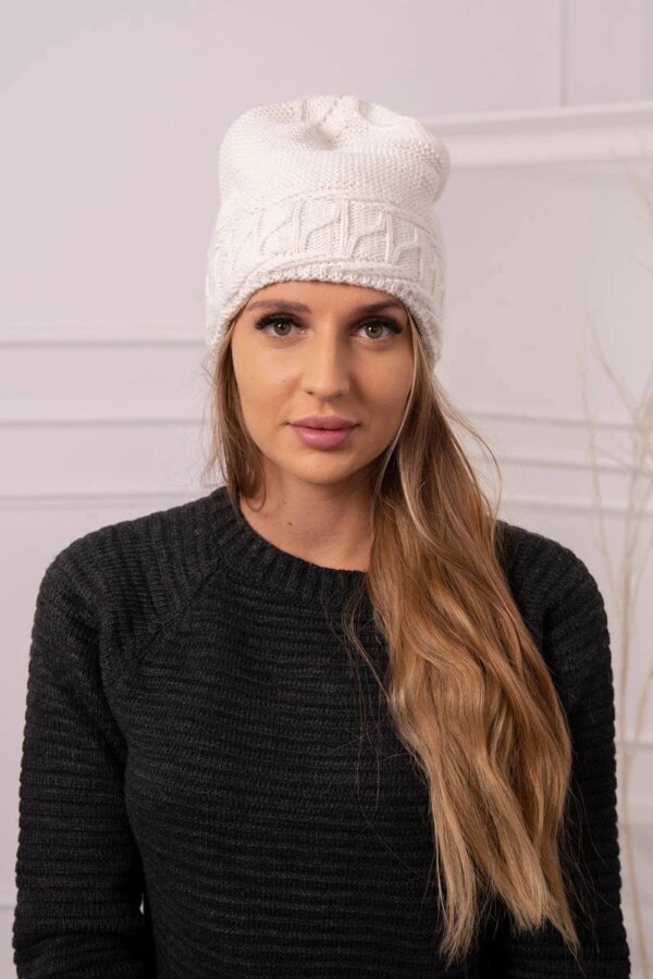 marka niezdefiniowana Women's cap Aniela K338 ecru