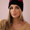 marka niezdefiniowana Women's cap Kira K374 black+pink