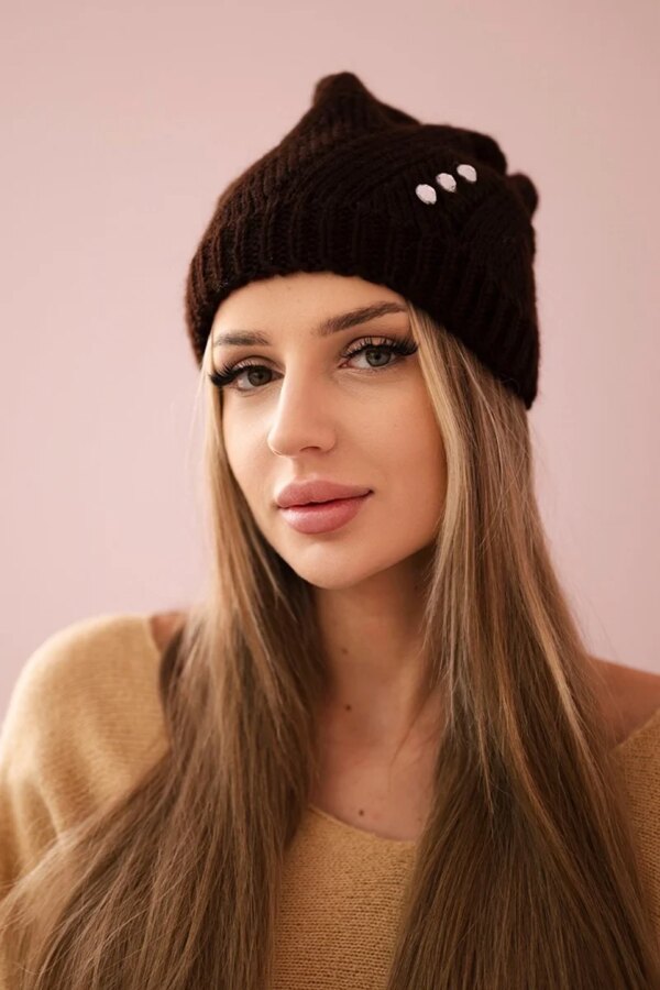 marka niezdefiniowana Women's cap Kryspina K394 brown