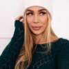 marka niezdefiniowana Women's cap Leaves K245 white