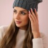 marka niezdefiniowana Women's cap Liliana K375 dark gray