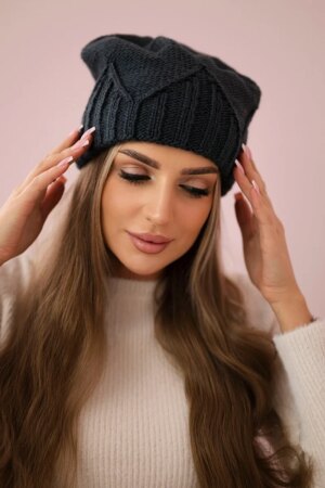 marka niezdefiniowana Women's cap Liliana K375 graphite