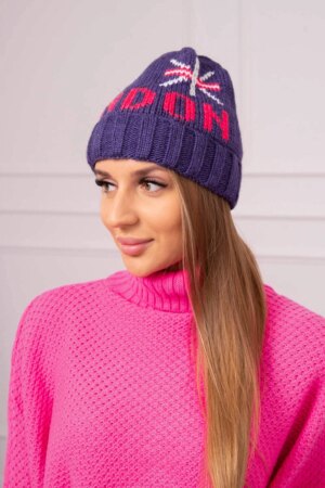 marka niezdefiniowana Women's cap London K385 dark violet