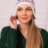 marka niezdefiniowana Women's cap Maryla K406 burgundy+white+beige