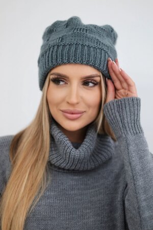 marka niezdefiniowana Women's cap Nastia K373 dark grey