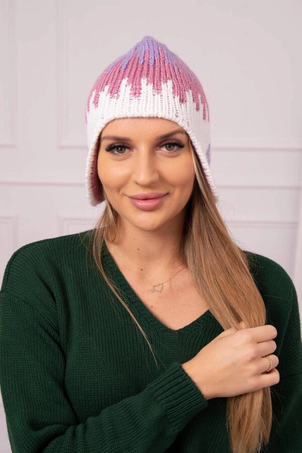 marka niezdefiniowana Women's cap Nikol K405 purple+dark pink+white
