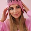 marka niezdefiniowana Women's cap Nikol K405 white+burgundy+pink