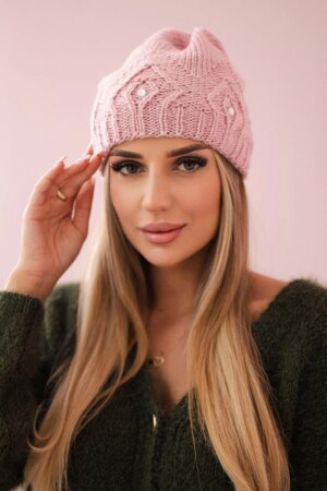 marka niezdefiniowana Women's cap Ramona K383 powdered pink
