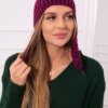 marka niezdefiniowana Women's long eared cap Jana K314 fuchsia + black