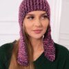 marka niezdefiniowana Women's long eared cap Jana K314 purple+navy blue