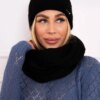 marka niezdefiniowana Women's set with mohair Pearl P101 black