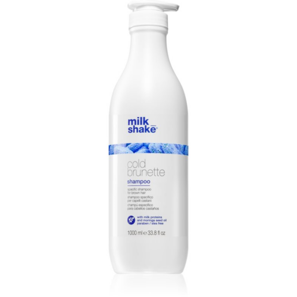 milk_shake Cold Brunette Shampoo sampon a sárga tónusok neutralizálására a barna árnyalatú hajra 1000 ml-Ár