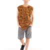 mshb&g Comics Boys Mustard T-shirt Shorts Set