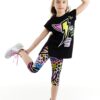 mshb&g Good Vibes Girl's Summer Tunic Tights Set