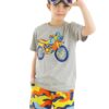 mshb&g Motorcycle Camouflage Boys T-shirt Shorts Set