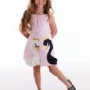 mshb&g Swan Girl's Woven Pink Strappy Summer Dress
