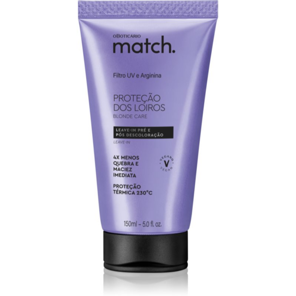 oBoticário Match. Blonde Care öblítést nem igénylő megújító pakolás szőke hajra 150 ml-Ár