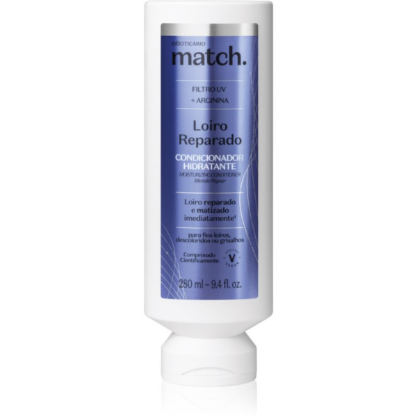 oBoticário Match. Blonde Repair regeneráló kondicionáló szőke hajra 280 ml-Ár