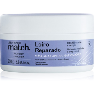 oBoticário Match. Blonde Repair regeneráló maszk szőke hajra 250 g-Ár