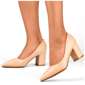 primohurt Beige classic low-heeled pumps