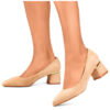 primohurt Beige suede low-heeled pumps