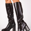 primohurt Black knee-high high-heeled boots