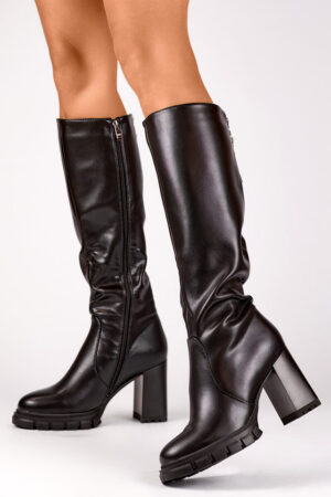 primohurt Black knee-high high-heeled boots