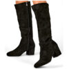 primohurt Black suede knee-high boots