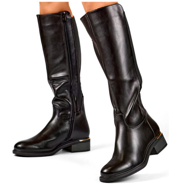 primohurt Black women's boots made of eco-leather
