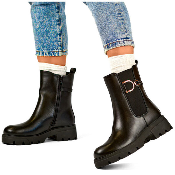 primohurt Black workers women's winter boots with a thick sole