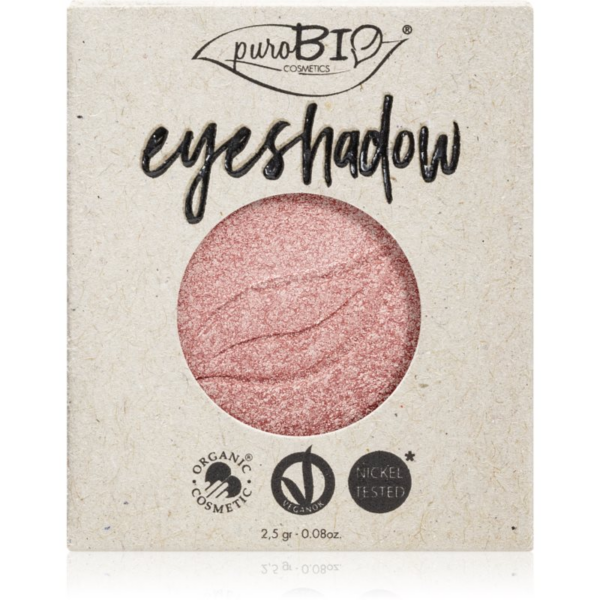 puroBIO Cosmetics Compact Eyeshadows szemhéjfesték utántöltő árnyalat 25 Pink 2