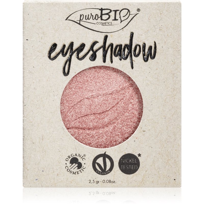 puroBIO Cosmetics Compact Eyeshadows szemhéjfesték utántöltő árnyalat 25 Pink 2