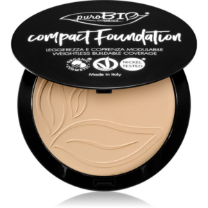puroBIO Cosmetics Compact Foundation kompakt púderes alapozó SPF 10 árnyalat 01 9 g-Ár