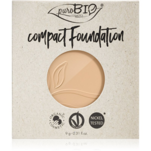 puroBIO Cosmetics Compact Foundation kompakt púderes alapozó utántöltő SPF 10 árnyalat 01 9 g-Ár