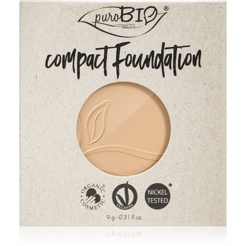 puroBIO Cosmetics Compact Foundation kompakt púderes alapozó utántöltő SPF 10 árnyalat 01 9 g-Ár