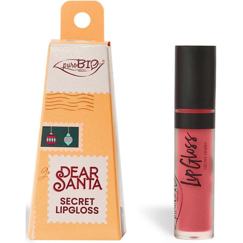 puroBIO Cosmetics Dear Santa SECRET tartós ajakfény ajándékcsomagolásban árnyalat 044 4.4 ml