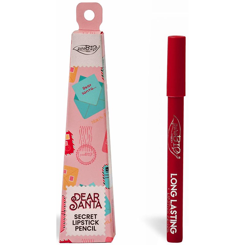 puroBIO Cosmetics Dear Santa SECRET tartós szájceruza ajándékcsomagolásban árnyalat 013 3 g