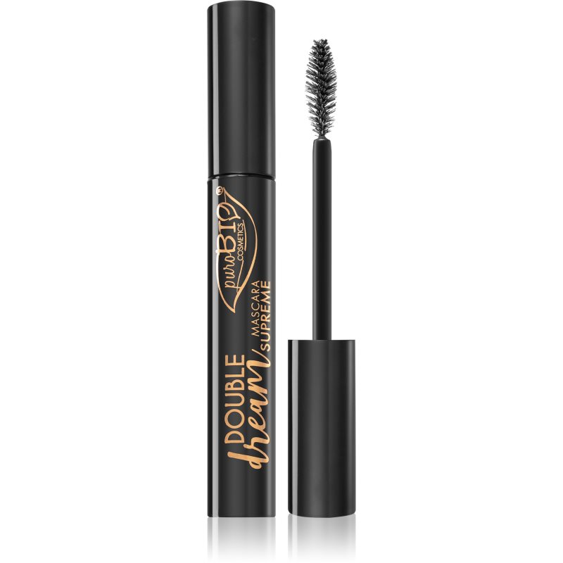 puroBIO Cosmetics Double Dream formázó szempillaspirál tápláló hatással 11 ml-Ár