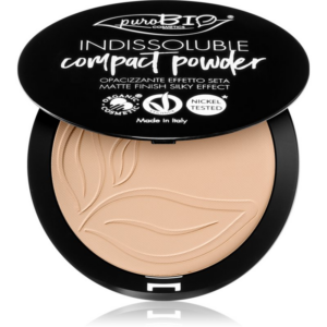 puroBIO Cosmetics Indissouble kompakt púder matt hatással árnyalat 02 9 g
