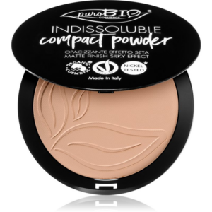 puroBIO Cosmetics Indissouble kompakt púder matt hatással árnyalat 04 9 g