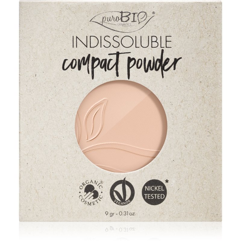 puroBIO Cosmetics Indissouble kompakt púder utántöltő árnyalat 01 9 g