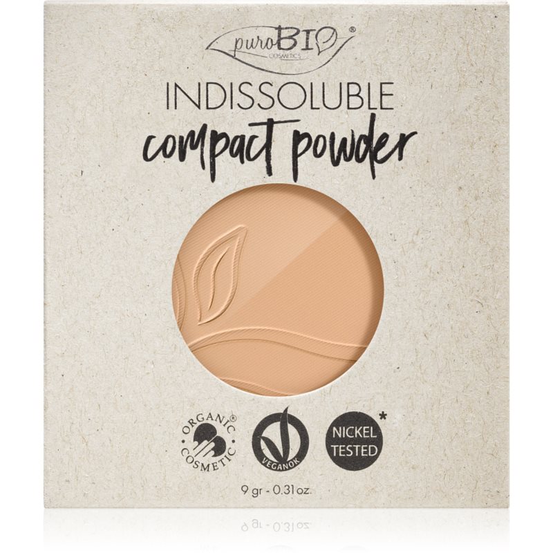 puroBIO Cosmetics Indissouble kompakt púder utántöltő árnyalat 03 9 g