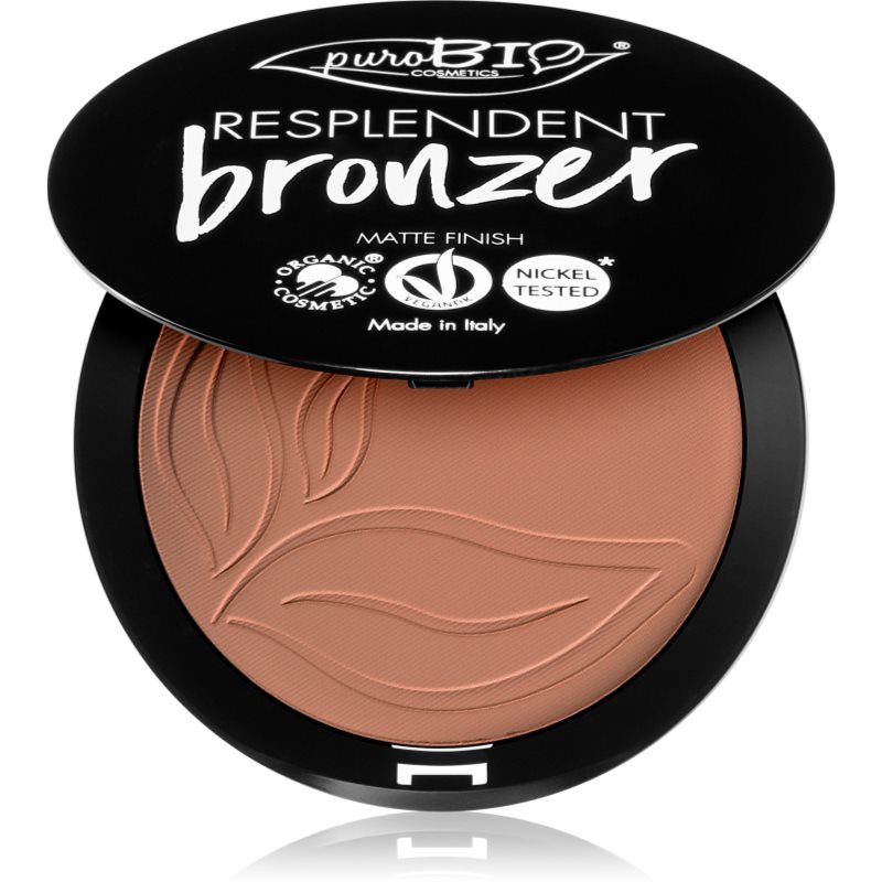 puroBIO Cosmetics Resplendent bronzosító matt hatással árnyalat 03 Beige Brown 9 g