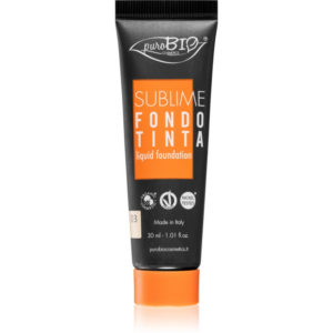 puroBIO Cosmetics Sublime Liquid Foundation vízálló folyékony make-up árnyalat 03 30 ml-ár