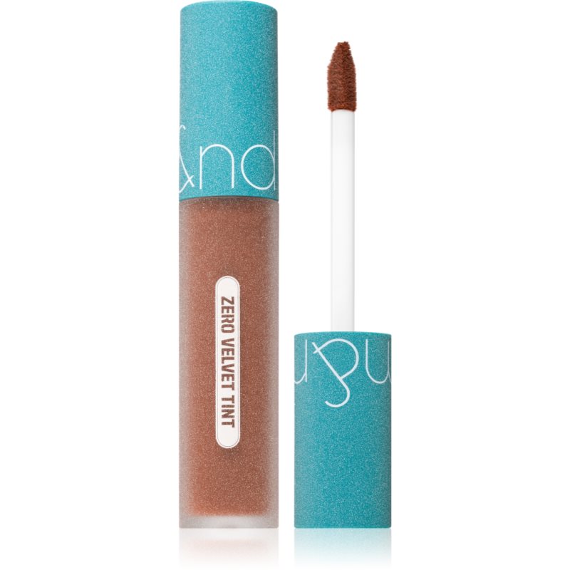 rom&nd Zero Velvet Tint krémes rúzs matt hatással árnyalat #22 Grain Nude 5