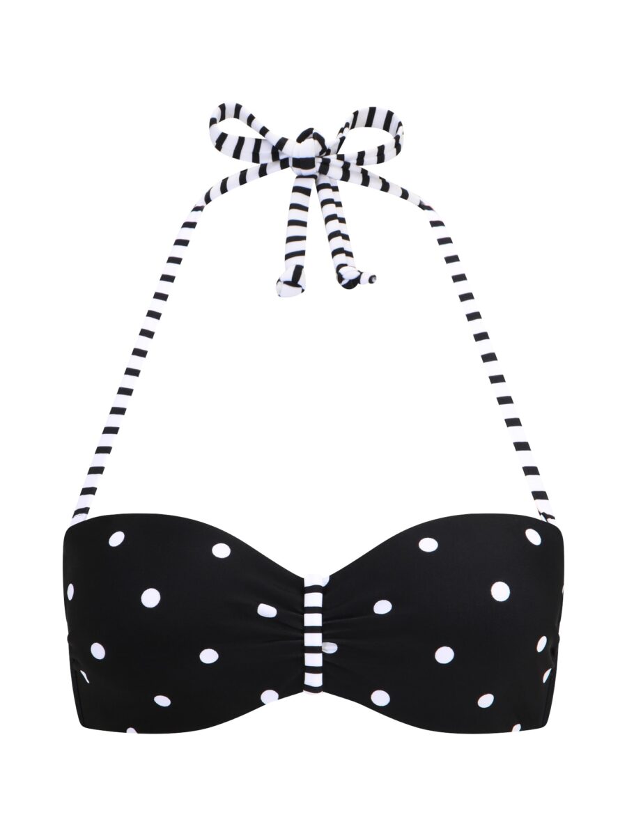 s.Oliver Bikini felső 'Audrey'  fekete / fehér-hu